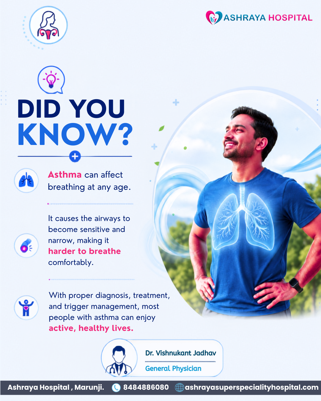 Dr. Vishnukant Jadhav , Asthma Doctor Near Me Marunji, PCMC, Pune Asthma Treatment , COPD Treatment Hinjewadi, Nerhe Asthma Treatment , COPD Treatment