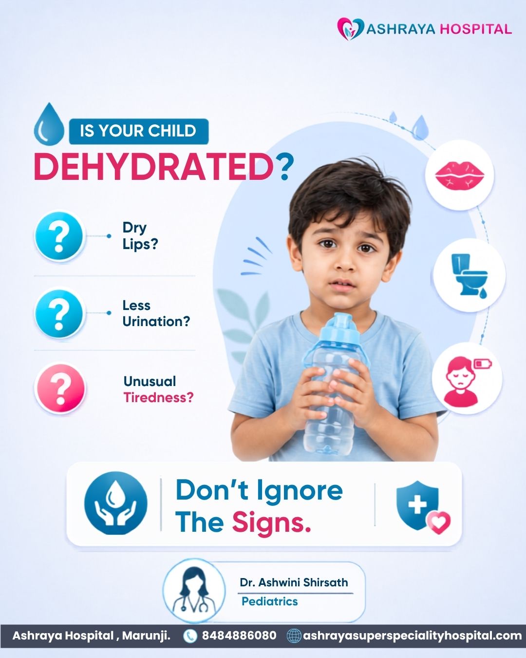 Don't ignore these signs if your child is dehydrated.