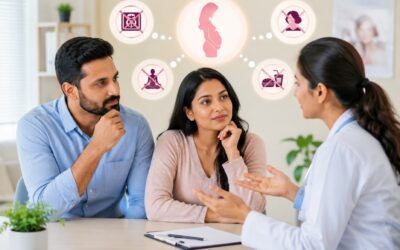 Couple consulting a fertility specialist to understand infertility myths, causes, diagnosis, and treatment options.